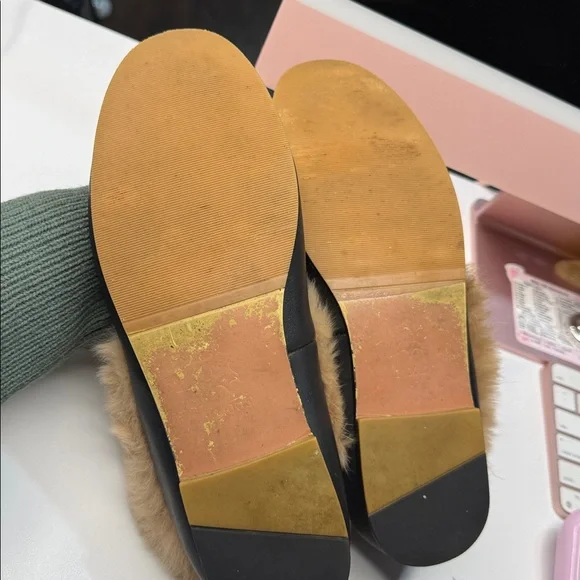 Vero Cuoio Black Moccasins with Gold Accents - Picture 3 of 5